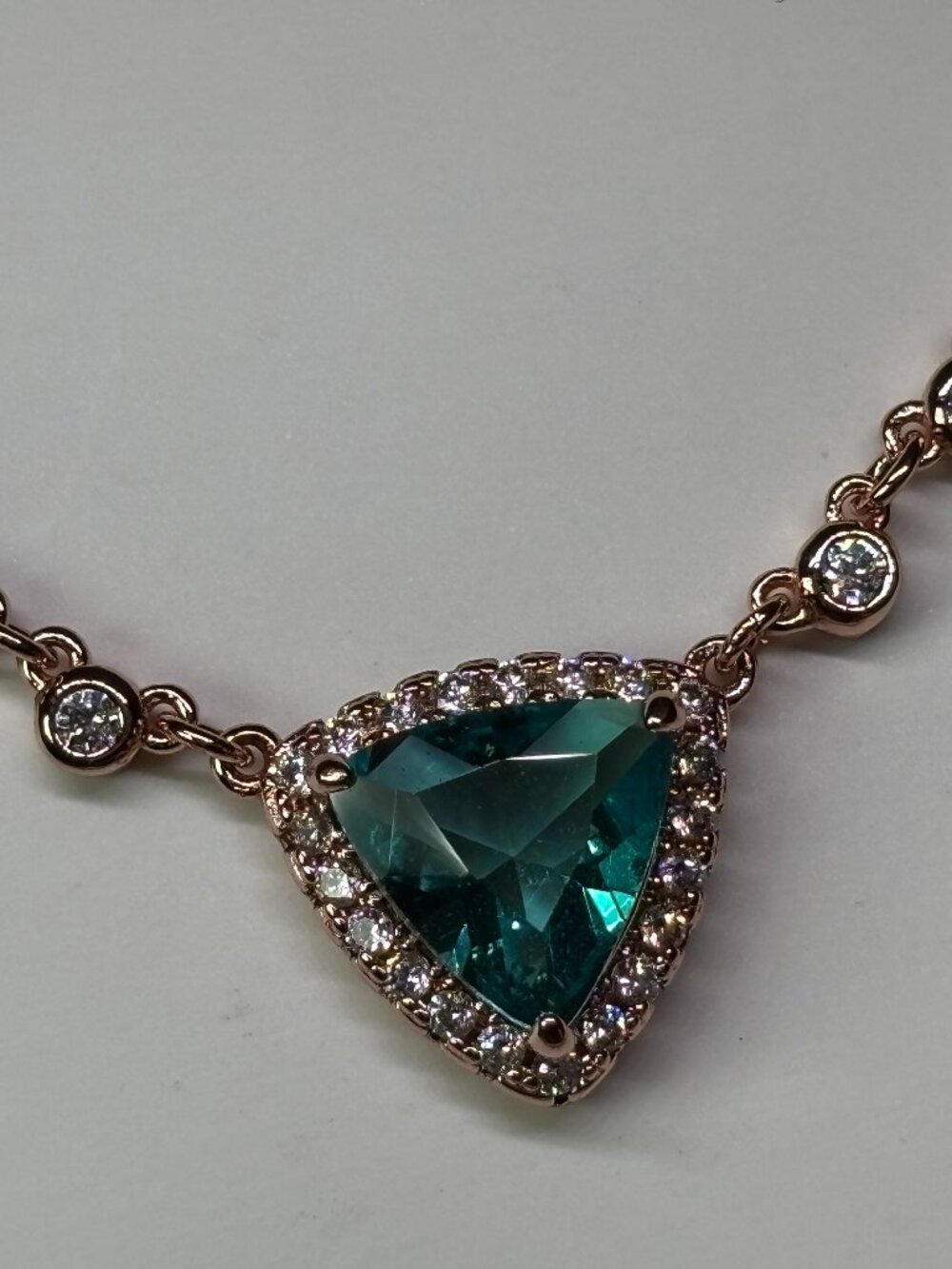 Bomb Party "Pyramid of Glamour" Topaz Luzury Necklace RBP3515 MSRP $118